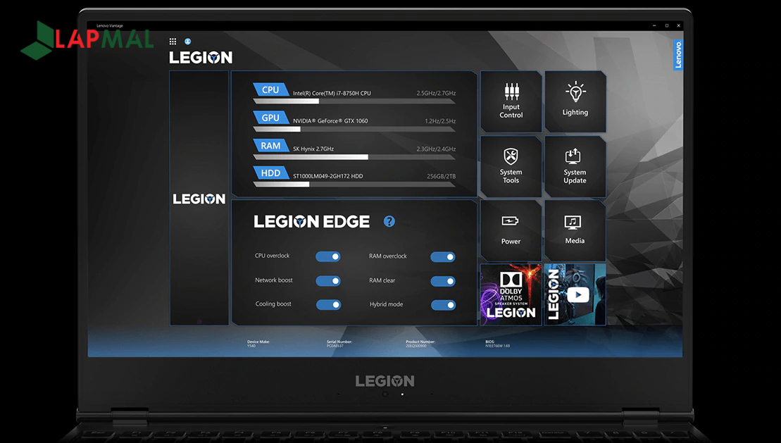 صفحه نمایش لپ تاپ Legion Y540
