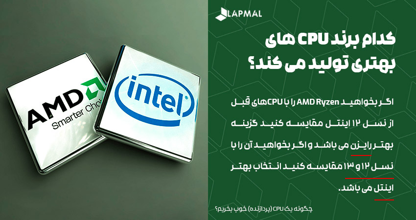 برندهای مختلف CPU