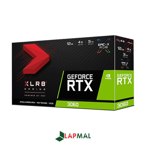 کارت گرافیک پی ان وای مدل PNY GeForce RTX 3060 12GB XLR8 Gaming REVEL EPIC-X RGB Dual Fan Edition