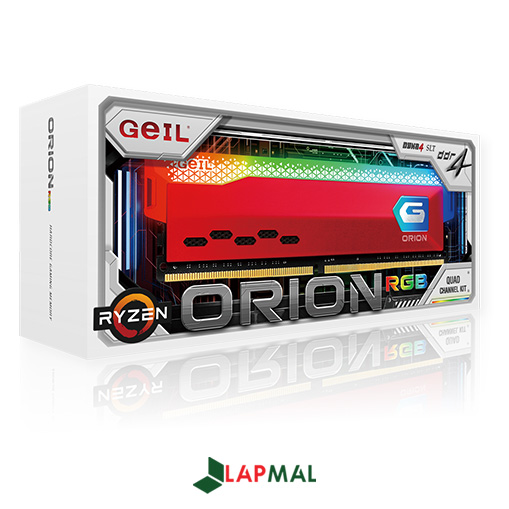 رم دسکتاپ DDR4 دو کاناله 3200 مگاهرتز CL16 گیل مدل ORION RGB AMD Edition ظرفیت 16 گیگابایت
