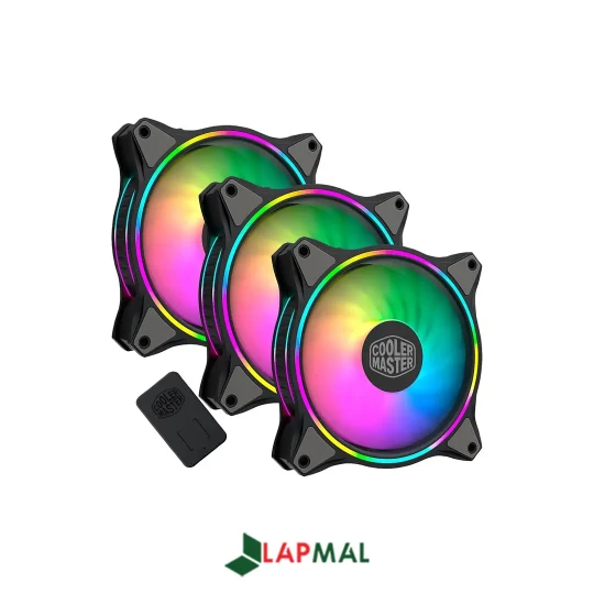 فن کیس کولر مستر مدل MASTERFAN MF120 HALO بسته 3 عددی