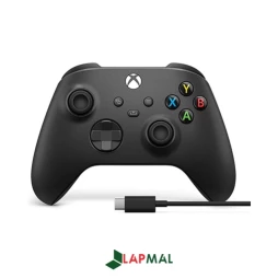 دسته بازی بی سیم مایکروسافت مدل Xbox با کابل USB-C رنگ سیاه