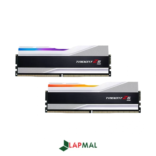 رم دسکتاپ DDR5 دو کاناله 6400 مگاهرتز CL32 جی اسکیل مدل Trident Z5 RGB White ظرفیت 32 گیگابایت
