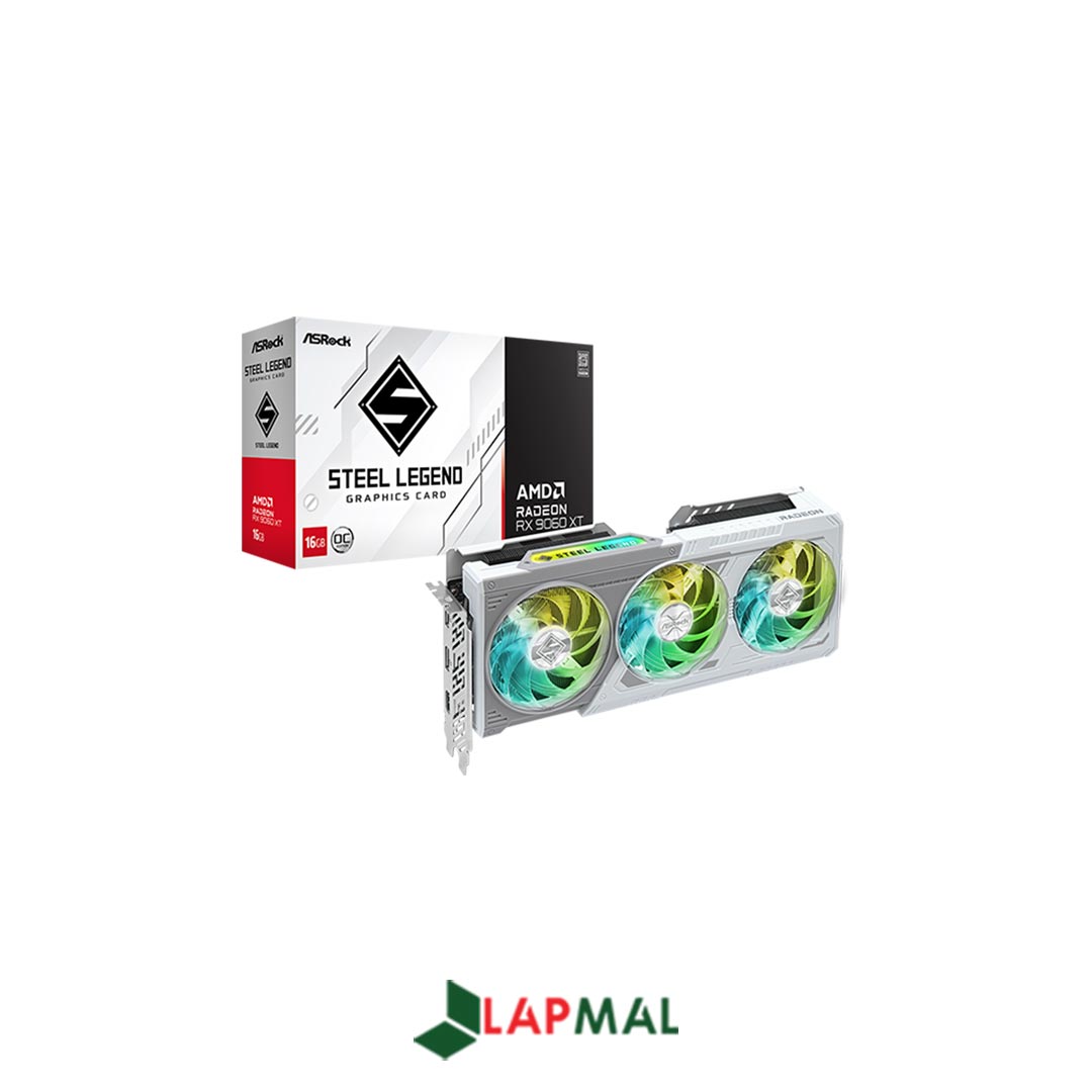 کارت گرافیک ازراک مدل AMD Radeon RX 9060 XT Steel Legend 16GB OC - تصویر 6