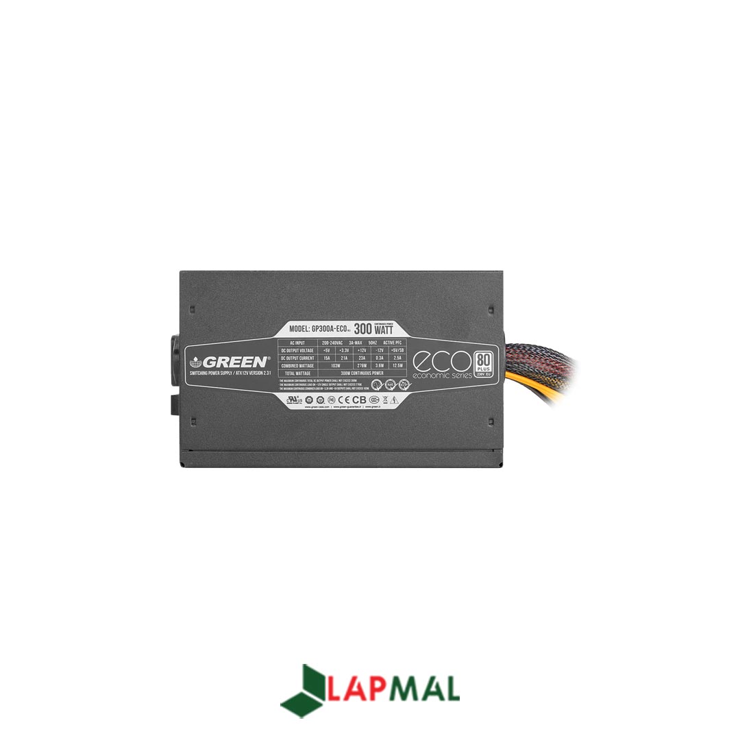 منبع تغذیه کامپیوتر گرین مدل GP300A-ECO Rev3.1 - تصویر 3