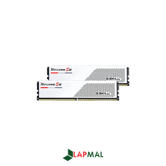 رم دسکتاپ DDR5 دو کاناله 5200 مگاهرتز CL40 جی اسکیل مدل Ripjaws S5 White ظرفیت 48 گیگابایت