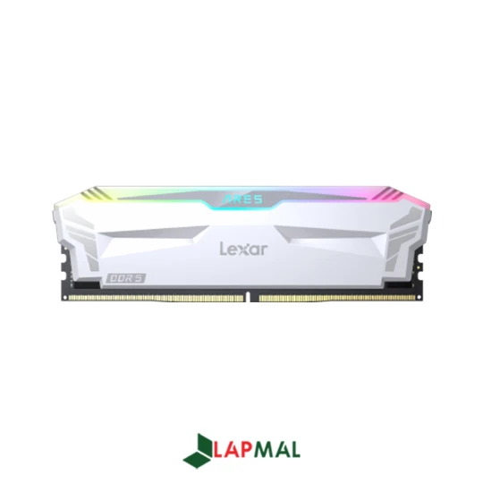 رم دسکتاپ DDR5 دو کاناله 6400 مگاهرتز CL32 لکسار مدل ARES WHITE RGB ظرفیت 32 گیگابایت
