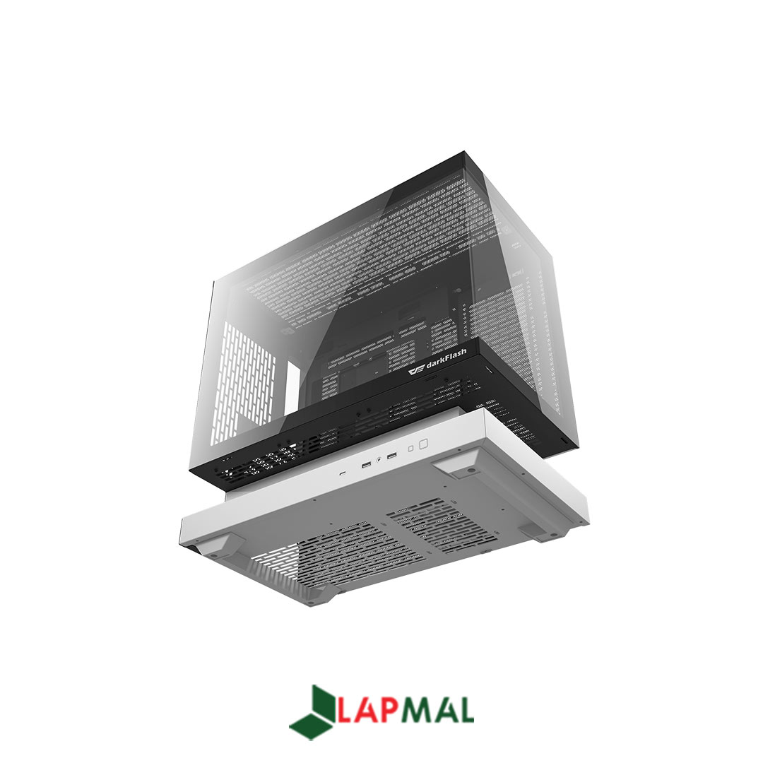 کیس کامپیوتر دارک فلش مدل FLOATRON F1 M-ATX Black & White - تصویر 5