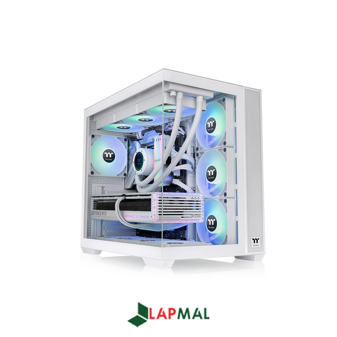 کیس کامپیوتر ترمالتیک مدل View 380 TG ARGB SNOW White - تصویر 2