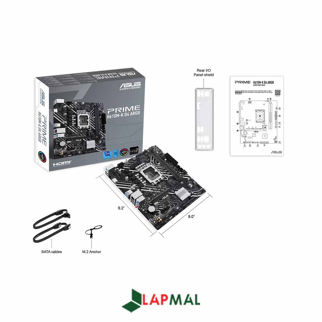 مادربرد ایسوس مدل PRIME H610M-K D4 ARGB - تصویر 6