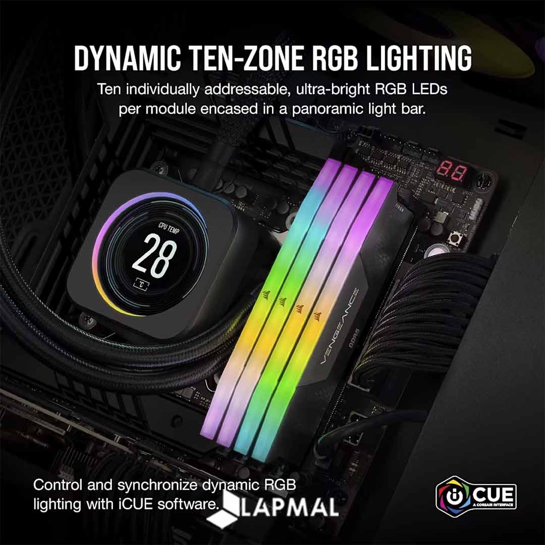 رم دسکتاپ DDR5 دو کاناله 5200 مگاهرتز CL40 کورسیر مدل VENGEANCE RGB ظرفیت 32 گیگابایت - تصویر 4