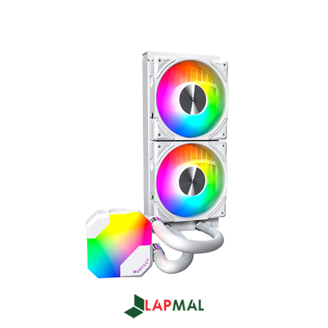 خنک کننده پردازنده مونتک مدل HyperFlow ARGB 240 White - تصویر 2